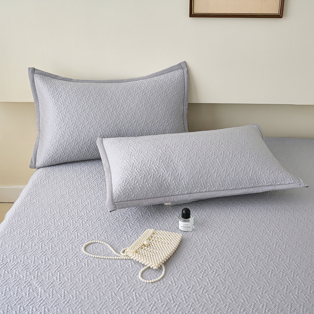 91家纺网 家纺一手货源 找家纺 欧妮家纺 2026新款A类凉感豆豆席席子凉席-床笠款 床笠款-乐享生活灰