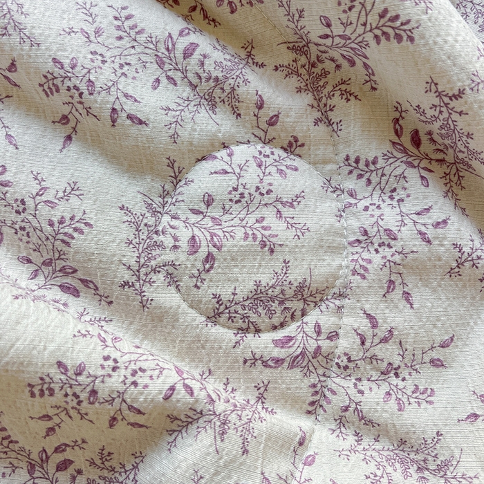 91家纺网 家纺一手货源 找家纺 仟网汇 2026新款彩色花边木棉皱皱纱夏被夏凉被空调被四件套 紫烟