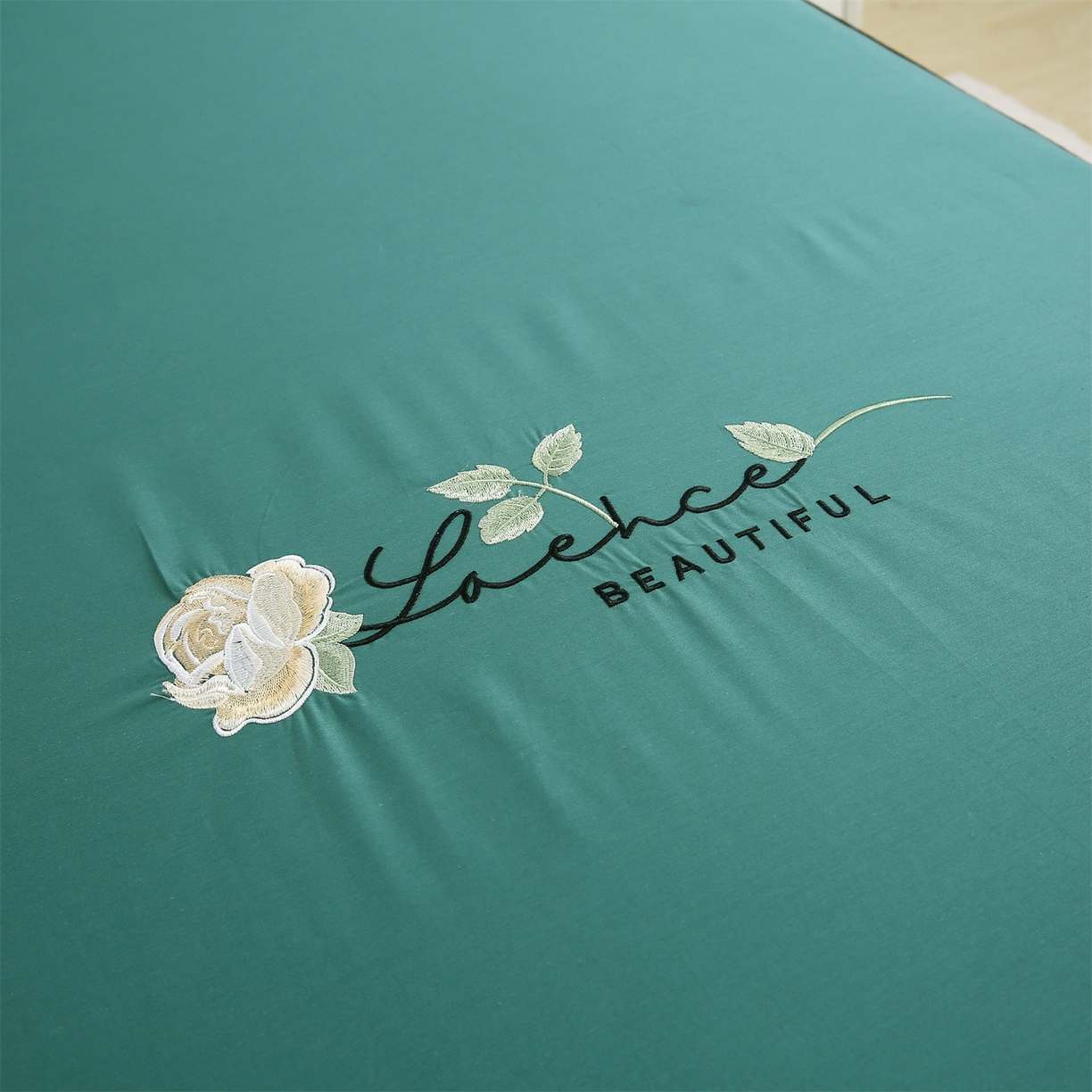 91家纺网 家纺一手货源 找家纺 （总）欧妮家纺 2026新款全棉纯棉斜纹刺绣单床笠三件套