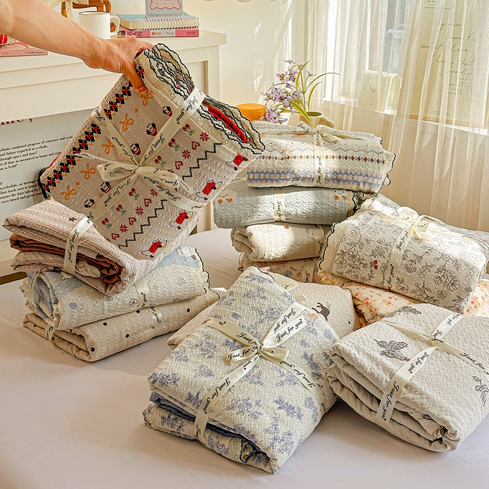 91家纺网 家纺一手货源 找家纺 （总）仟网汇 2026新款法式花边泡芙纱四件套