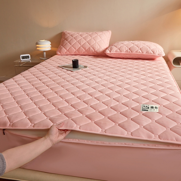 91家纺网 家纺一手货源 找家纺 （总）欧妮家纺 2026新款A类云感双层纱夏被床盖四件套