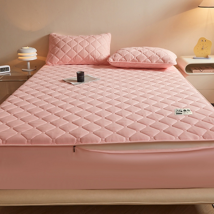 91家纺网 家纺一手货源 找家纺 （总）欧妮家纺 2026新款六面全包夹棉床笠-席梦思保护套