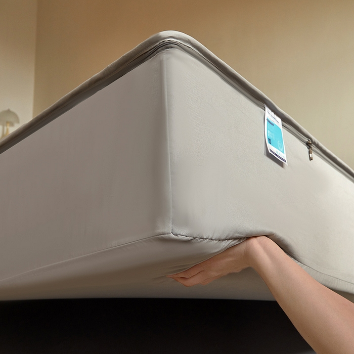 91家纺网 家纺一手货源 找家纺 欧妮家纺 2026新款六面全包夹棉床笠-席梦思保护套 六面全包-烟灰