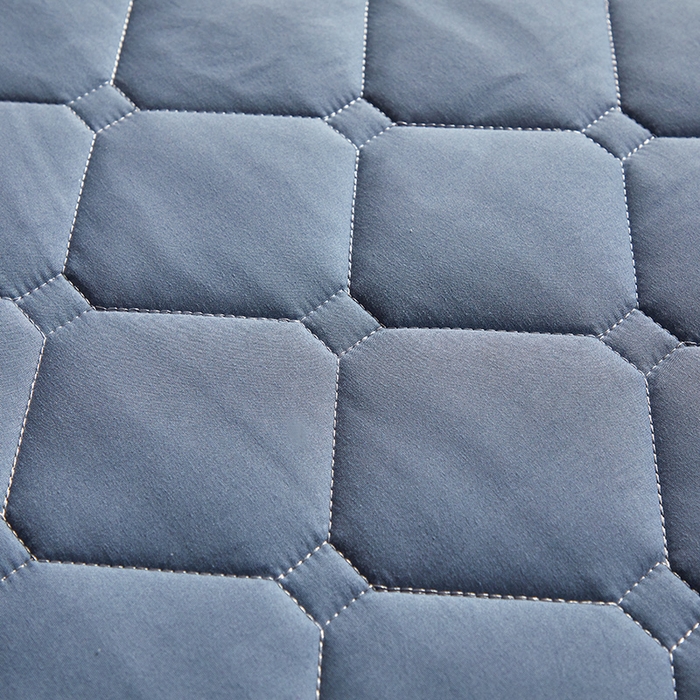 91家纺网 家纺一手货源 找家纺 欧妮家纺 2026新款六面全包夹棉床笠-席梦思保护套 六面全包-蓝色