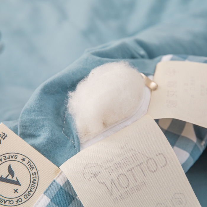 91家纺网 家纺一手货源 找家纺 云玲时尚 2026新款水洗棉100%新疆棉花纯色夏被夏凉被空调被 深睡蓝