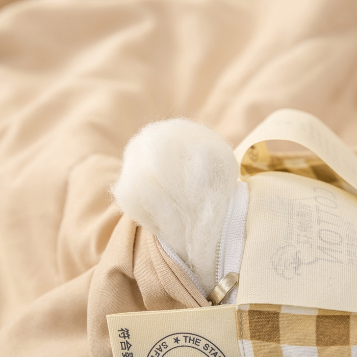 91家纺网 家纺一手货源 找家纺 云玲时尚 2026新款水洗棉100%新疆棉花纯色夏被夏凉被空调被 杏仁咖