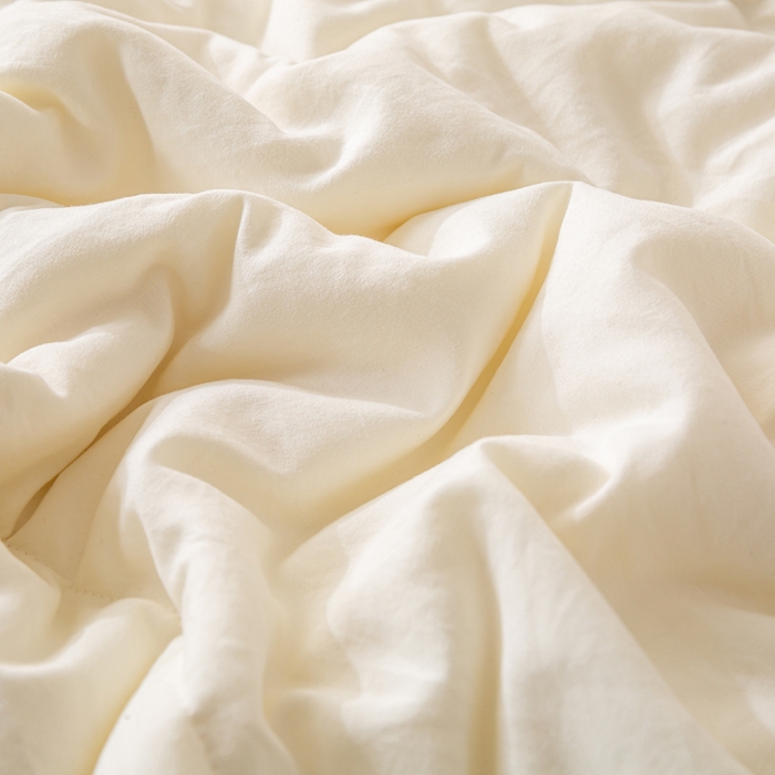 91家纺网 家纺一手货源 找家纺 云玲时尚 2026新款水洗棉100%新疆棉花纯色夏被夏凉被空调被 月光白