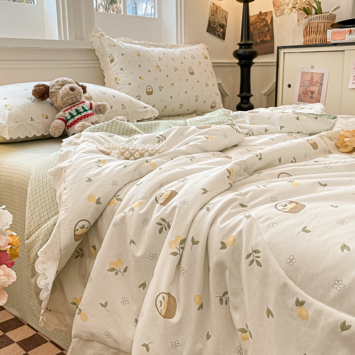 91家纺网 家纺一手货源 找家纺 （总）欧妮家纺 2026新款A类古棉花边夏被空调被子