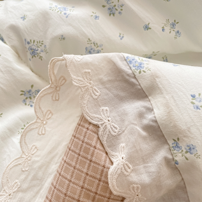 91家纺网 家纺一手货源 找家纺 欧妮家纺 2026新款A类古棉花边夏被空调被子 夏被-鹿踪