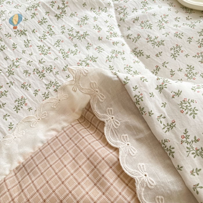 91家纺网 家纺一手货源 找家纺 欧妮家纺 2026新款A类古棉花边夏被空调被子 夏被-狮野花集