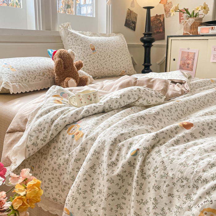 欧妮家纺 2026新款A类古棉花边夏被空调被子 夏被-狮野花集