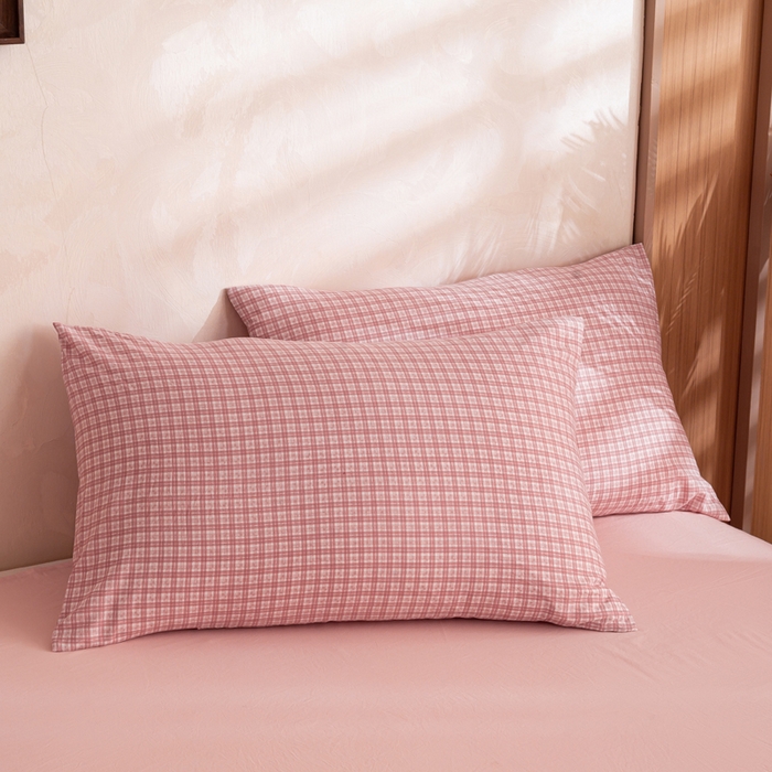 91家纺网 家纺一手货源 找家纺 云玲时尚 2026新款无印风新疆棉花格子夏被夏凉被空调被 薇眠粉