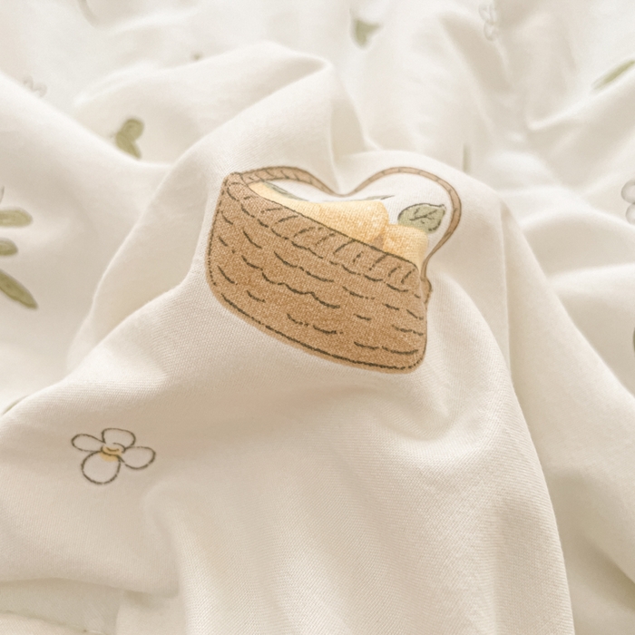 91家纺网 家纺一手货源 找家纺 欧妮家纺 2026新款A类古棉花边夏被空调被子 夏被-青柠果篮