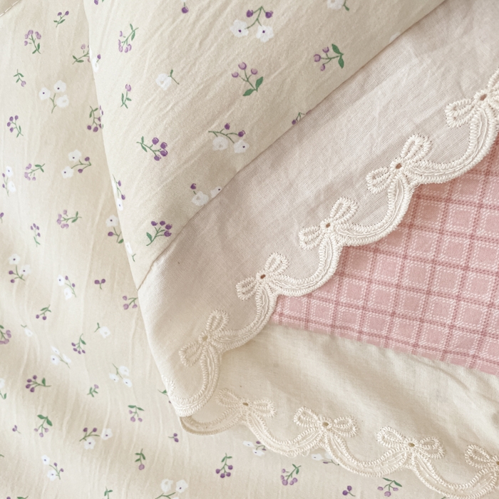 91家纺网 家纺一手货源 找家纺 欧妮家纺 2026新款A类古棉花边夏被空调被子 夏被-杏棠