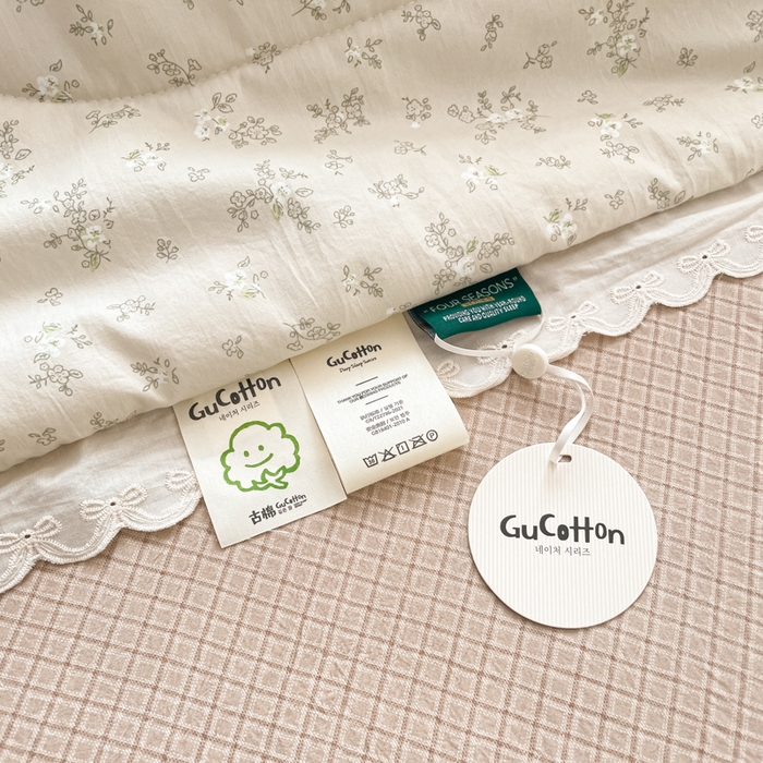 91家纺网 家纺一手货源 找家纺 欧妮家纺 2026新款A类古棉花边夏被空调被子 夏被-兔盯花语