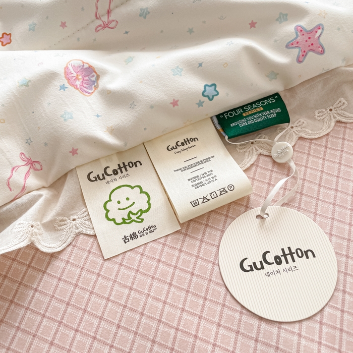 91家纺网 家纺一手货源 找家纺 欧妮家纺 2026新款A类古棉花边夏被空调被子 夏被-粉海星谣