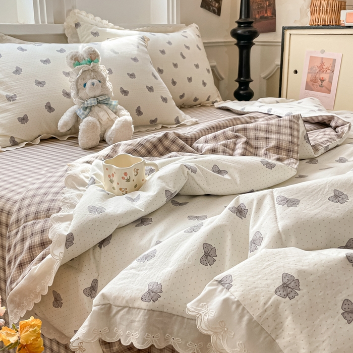 91家纺网 家纺一手货源 找家纺 欧妮家纺 2026新款A类古棉花边夏被空调被子 夏被-织本碟