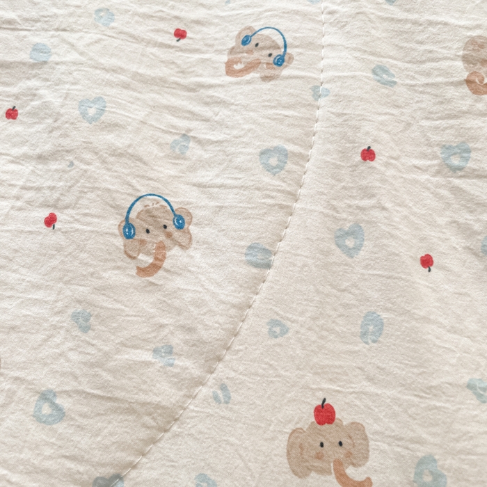 91家纺网 家纺一手货源 找家纺 欧妮家纺 2026新款A类古棉花边夏被空调被子 夏被-苹果小象