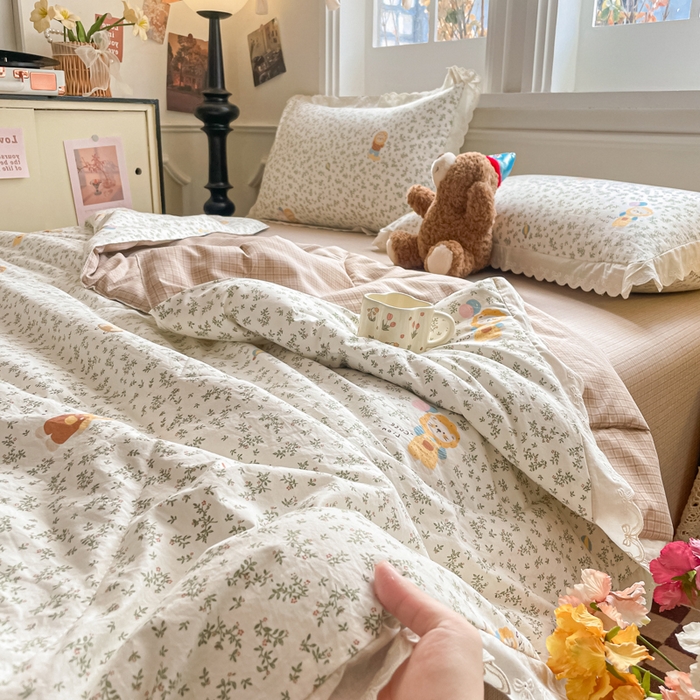 91家纺网 家纺一手货源 找家纺 欧妮家纺 2026新款A类古棉花边夏被空调被子 夏被-狮野花集