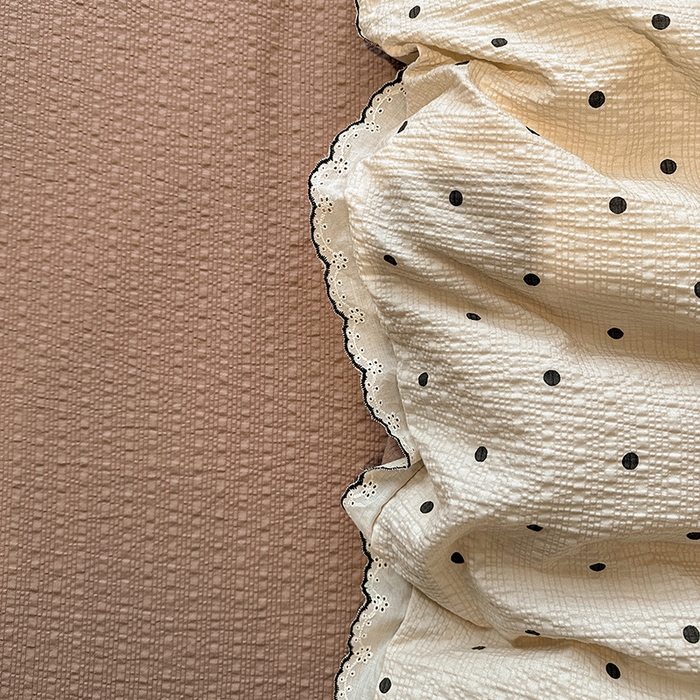 91家纺网 家纺一手货源 找家纺 仟网汇 2026新款法式花边泡芙纱四件套 焦糖豆豆