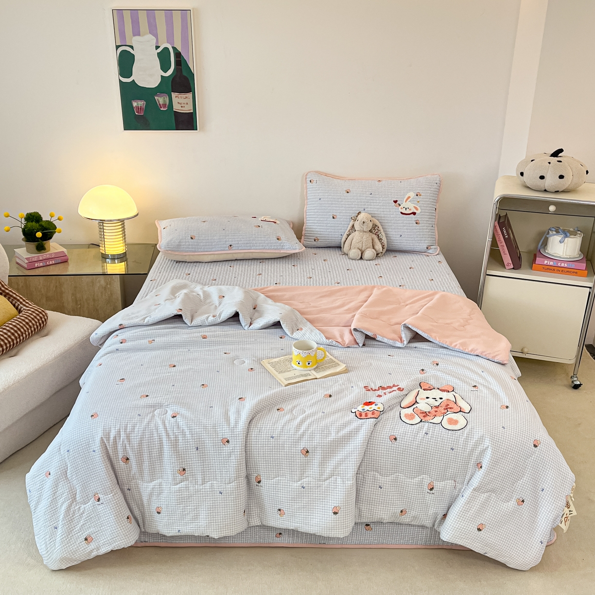 91家纺网 家纺一手货源 找家纺 （总）欧妮家纺 2026新款A类云感毛巾绣夏被四件套-床盖空调被系列