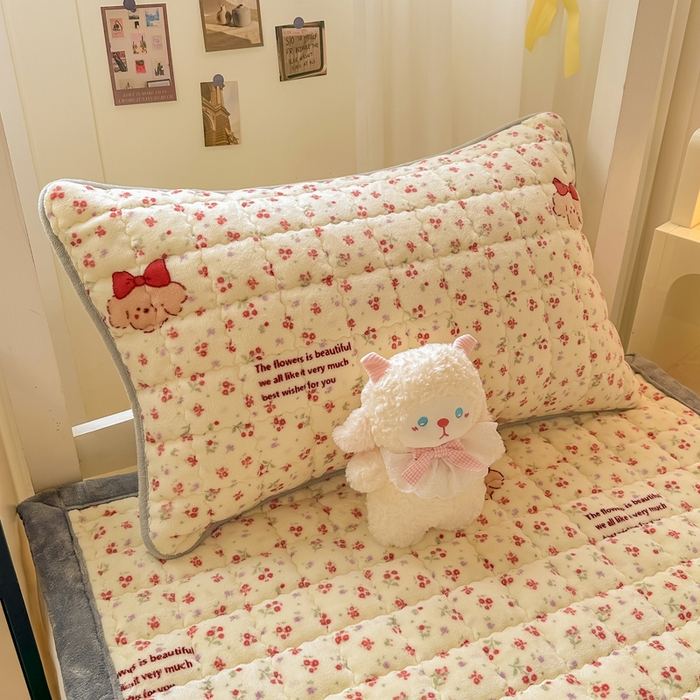 91家纺网 家纺一手货源 找家纺 （总）欧妮家纺 2026新款加厚夹棉牛奶绒枕套