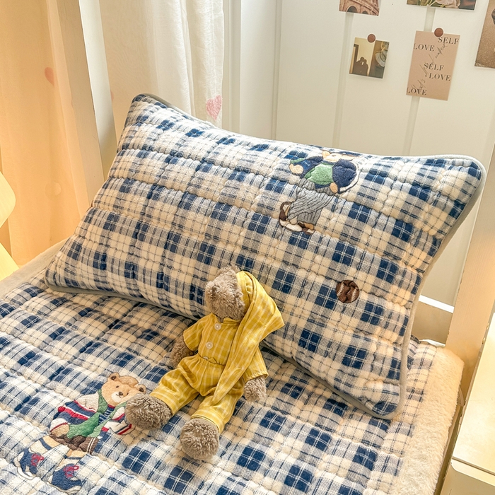 91家纺网 家纺一手货源 找家纺 （总）欧妮家纺 2026新款加厚夹棉牛奶绒枕套