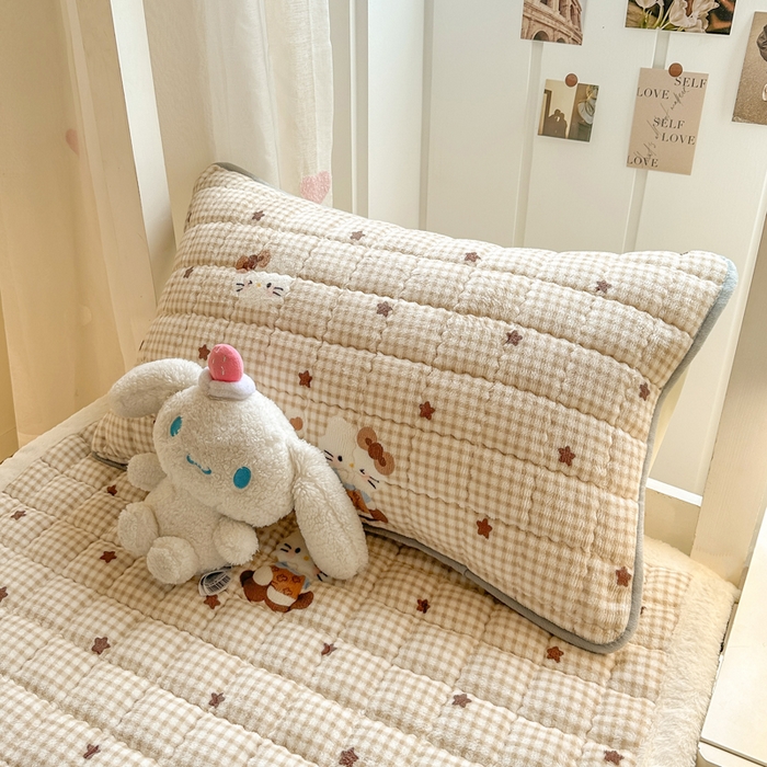 91家纺网 家纺一手货源 找家纺 （总）欧妮家纺 2026新款加厚夹棉牛奶绒枕套