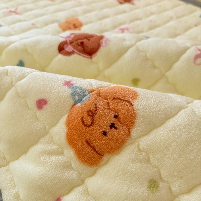 91家纺网 家纺一手货源 找家纺 欧妮家纺 2026新款加厚夹棉牛奶绒枕套 水晶-快乐心情