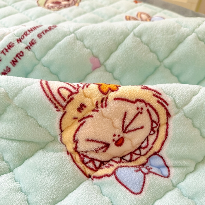 91家纺网 家纺一手货源 找家纺 欧妮家纺 2026新款加厚夹棉牛奶绒枕套 水晶-拉布布