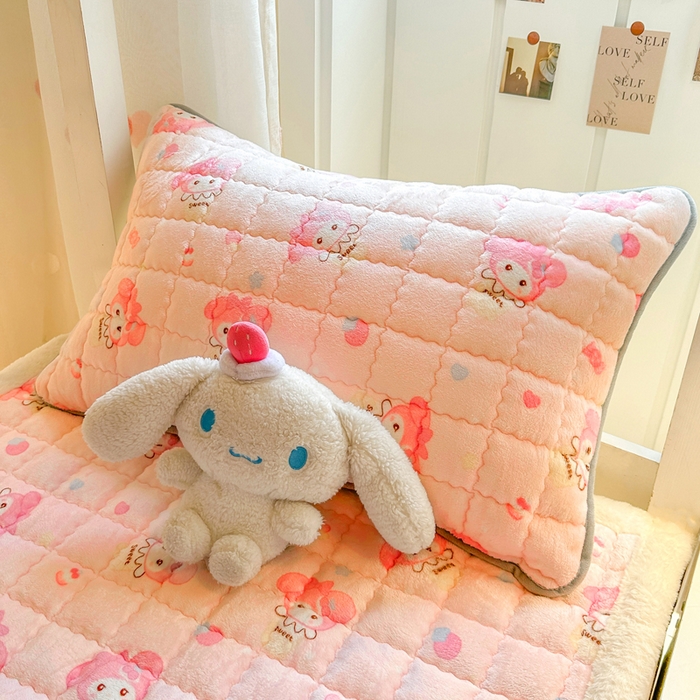 欧妮家纺 2026新款加厚夹棉牛奶绒枕套 暖绒-小美甜品屋