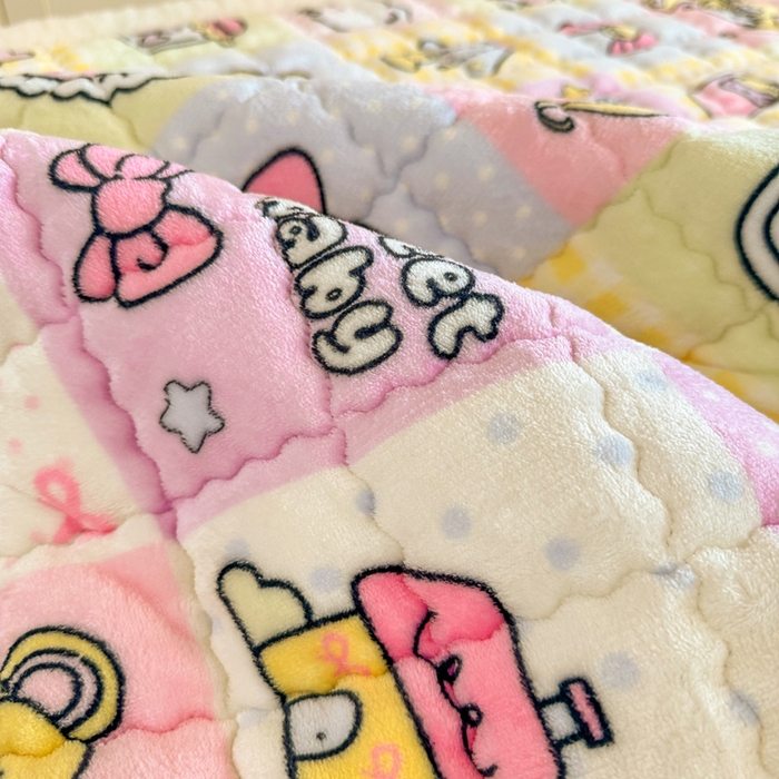 91家纺网 家纺一手货源 找家纺 欧妮家纺 2026新款加厚夹棉牛奶绒枕套 暖绒-少女心