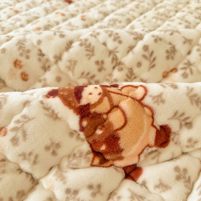 91家纺网 家纺一手货源 找家纺 欧妮家纺 2026新款加厚夹棉牛奶绒枕套 水晶-甜美女孩