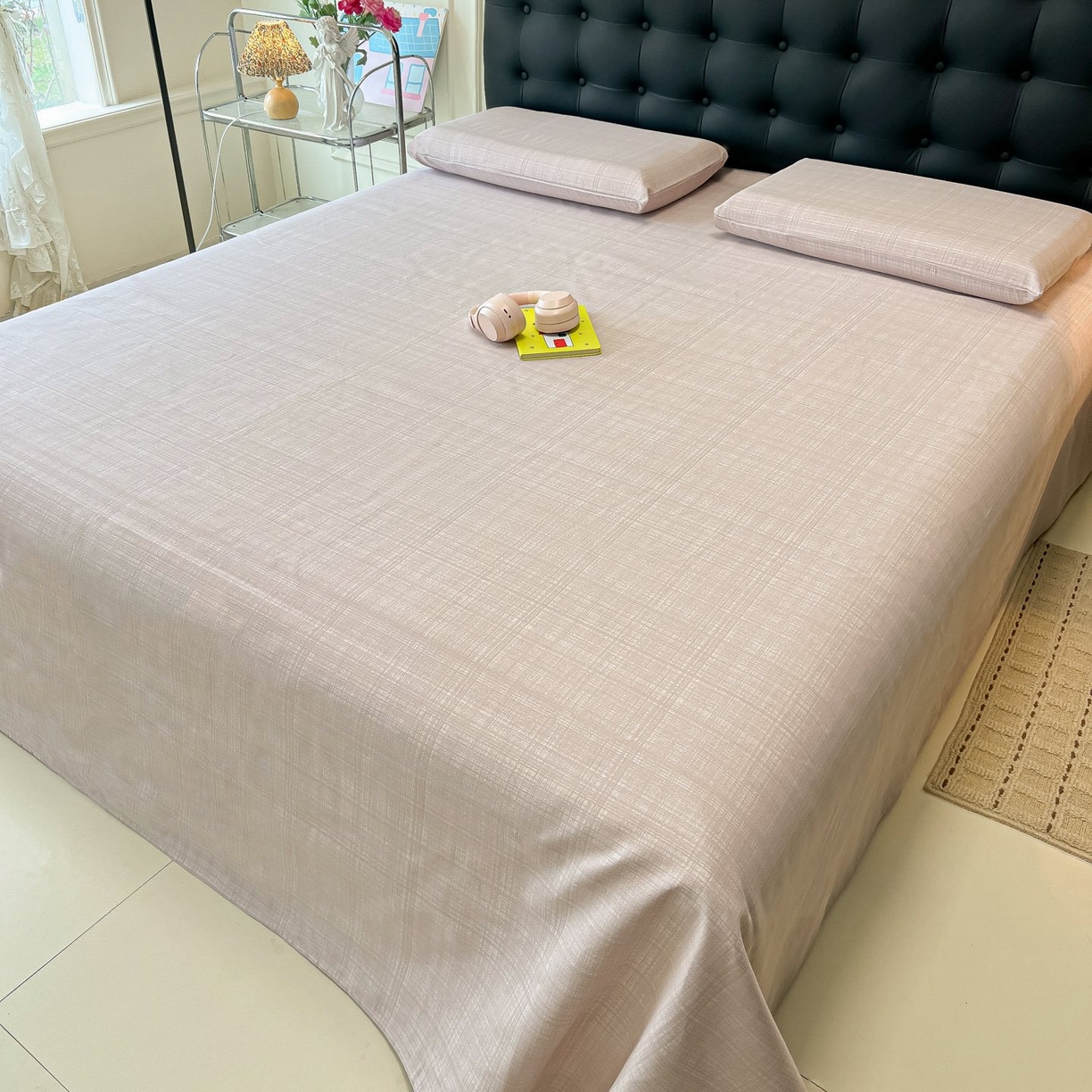 91家纺网 家纺一手货源 找家纺 欧妮家纺 2026新款老粗布床单凉席席子单床单 老粗布-静谧