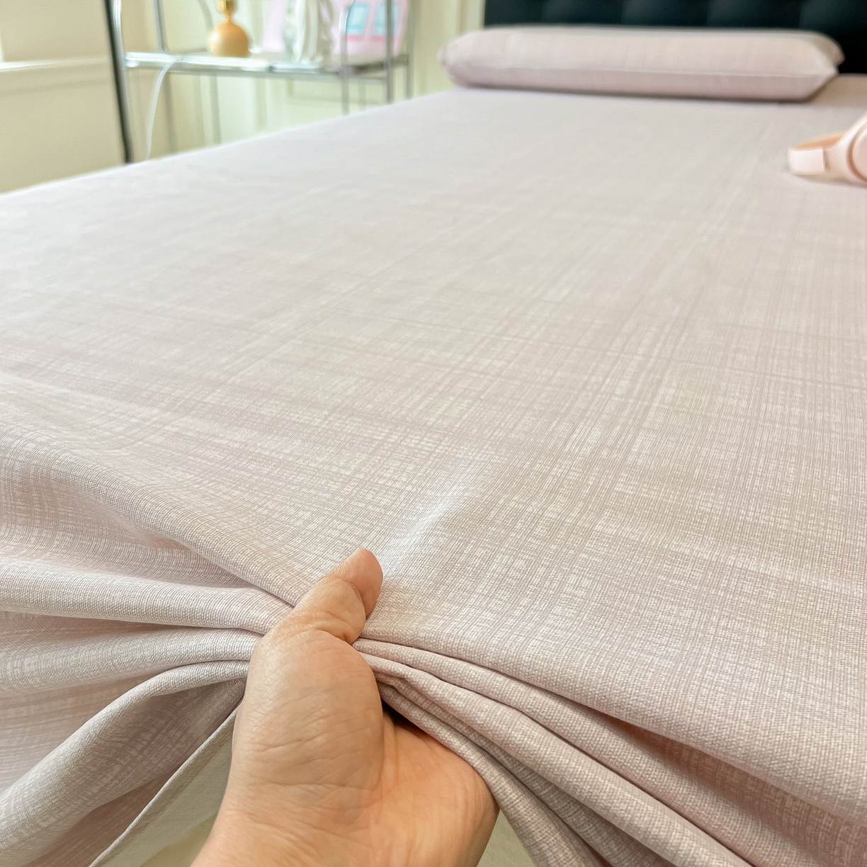 91家纺网 家纺一手货源 找家纺 欧妮家纺 2026新款老粗布床单凉席席子单床单 老粗布-静谧