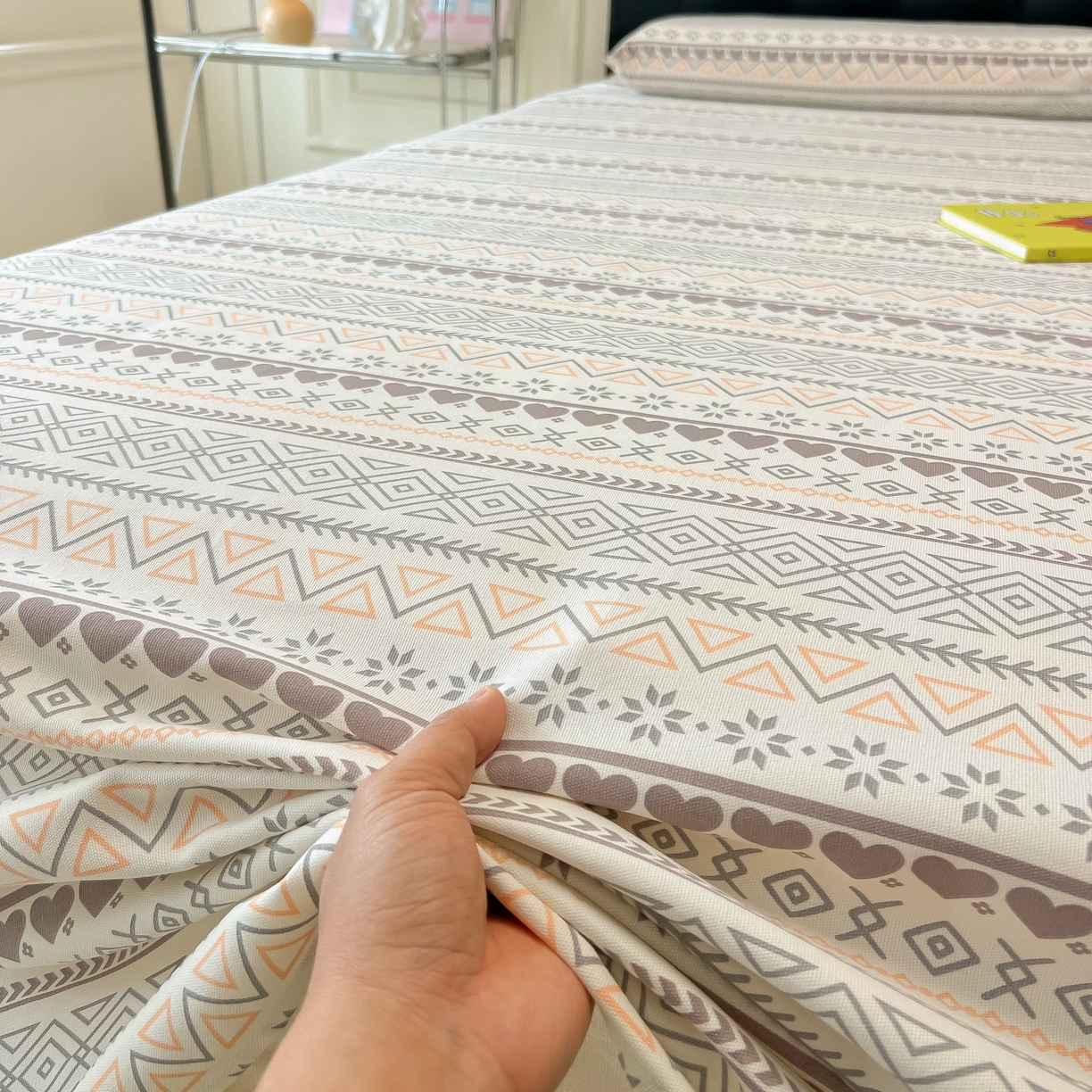 91家纺网 家纺一手货源 找家纺 欧妮家纺 2026新款老粗布床单凉席席子单床单 老粗布-逸趣