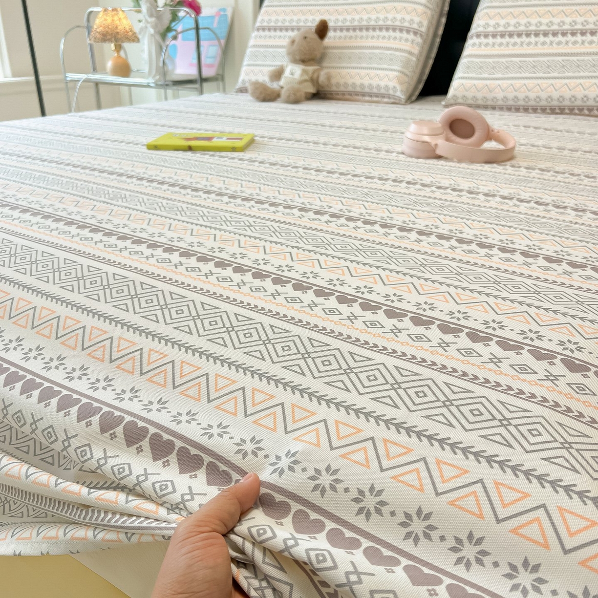 91家纺网 家纺一手货源 找家纺 欧妮家纺 2026新款老粗布床单凉席席子单床单 老粗布-逸趣