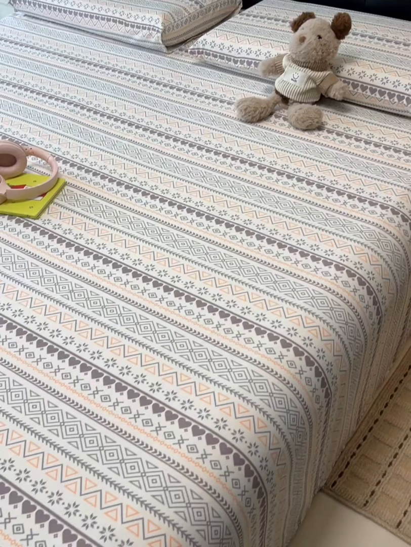 91家纺网 家纺一手货源 找家纺 欧妮家纺 2026新款老粗布床单凉席席子单床单 老粗布-逸趣