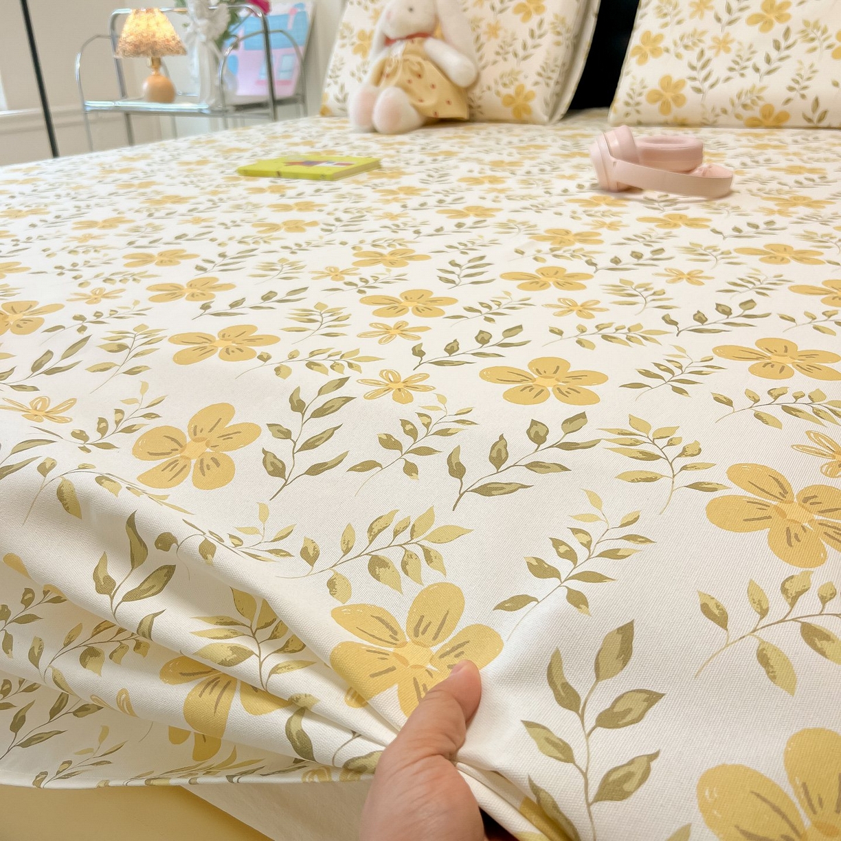 91家纺网 家纺一手货源 找家纺 欧妮家纺 2026新款老粗布床单凉席席子单床单 老粗布-暖阳