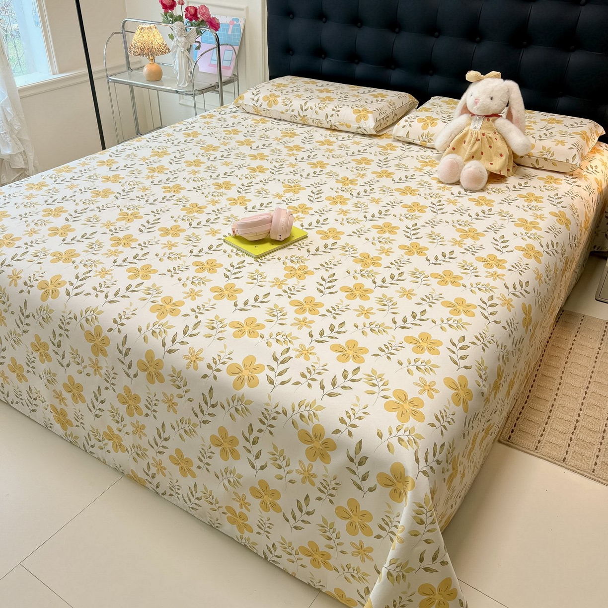 91家纺网 家纺一手货源 找家纺 欧妮家纺 2026新款老粗布床单凉席席子单床单 老粗布-暖阳