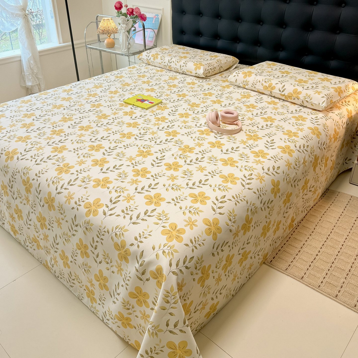 91家纺网 家纺一手货源 找家纺 欧妮家纺 2026新款老粗布床单凉席席子单床单 老粗布-暖阳