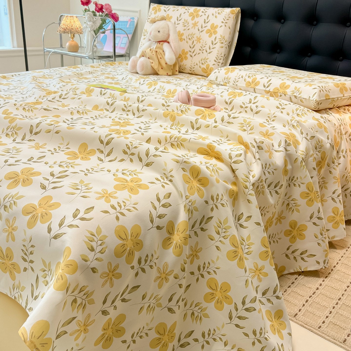 91家纺网 家纺一手货源 找家纺 欧妮家纺 2026新款老粗布床单凉席席子单床单 老粗布-暖阳