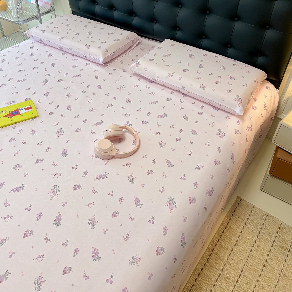 91家纺网 家纺一手货源 找家纺 欧妮家纺 2026新款老粗布床单凉席席子单床单 老粗布-葡萄七分甜