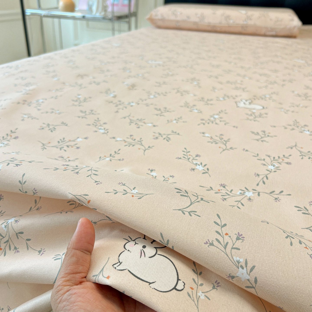 91家纺网 家纺一手货源 找家纺 欧妮家纺 2026新款老粗布床单凉席席子单床单 老粗布-森田野园