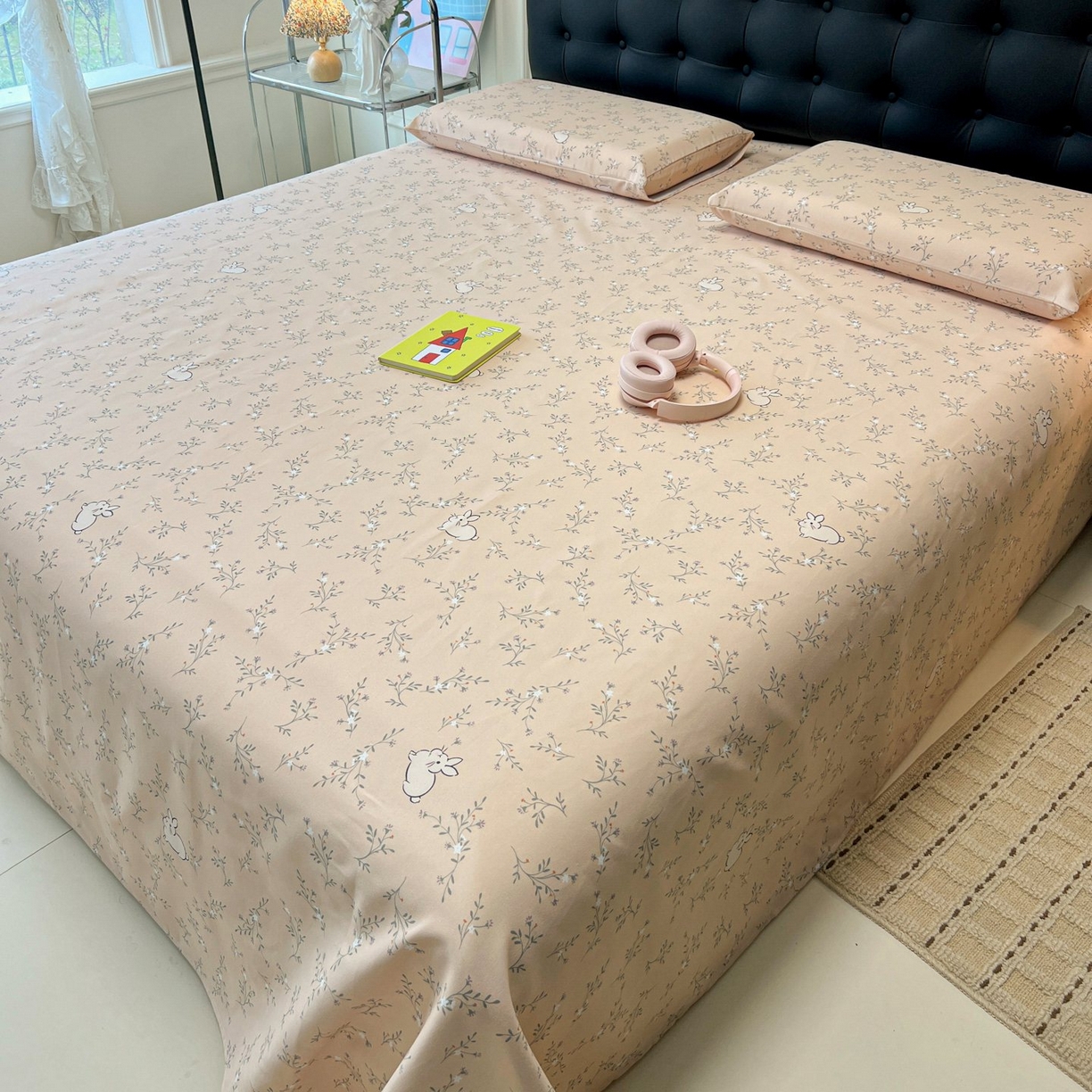 91家纺网 家纺一手货源 找家纺 欧妮家纺 2026新款老粗布床单凉席席子单床单 老粗布-森田野园