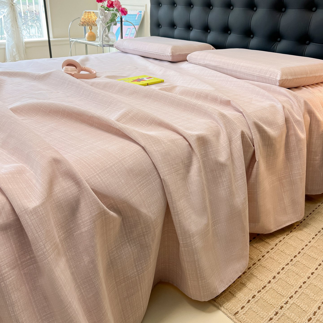 91家纺网 家纺一手货源 找家纺 （总）欧妮家纺 2026新款老粗布床单凉席席子单床单