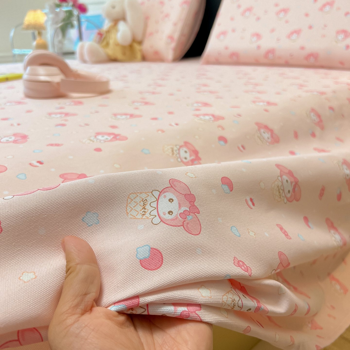 91家纺网 家纺一手货源 找家纺 欧妮家纺 2026新款老粗布床单凉席席子单床单 老粗布-小美冰激凌