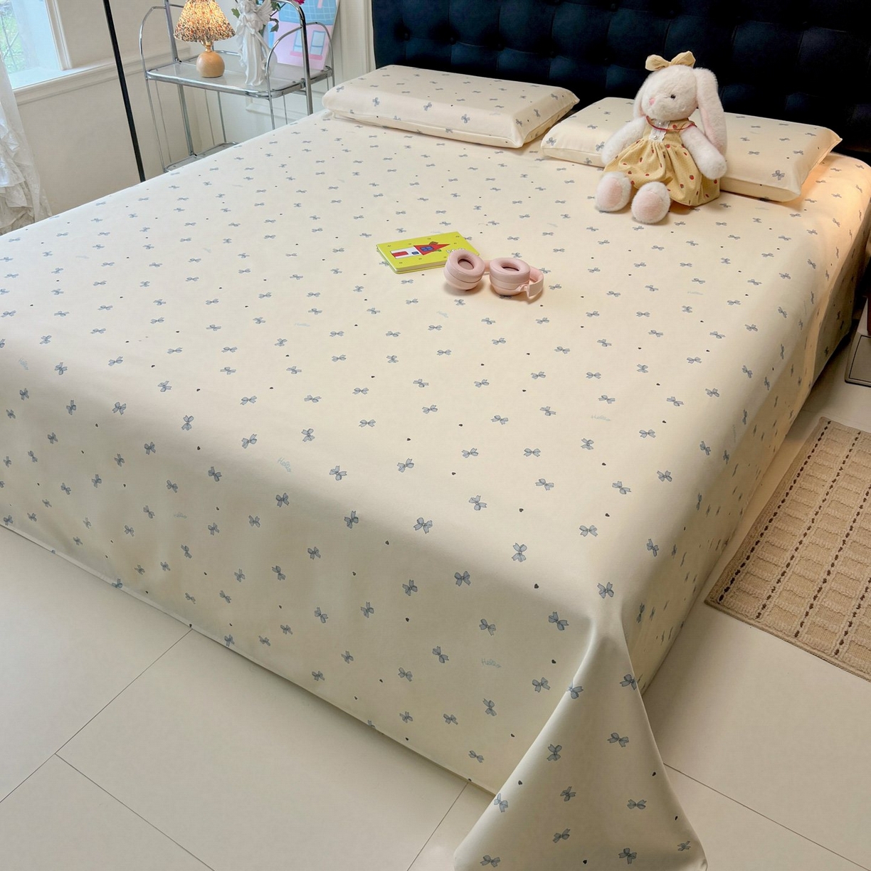 91家纺网 家纺一手货源 找家纺 欧妮家纺 2026新款老粗布床单凉席席子单床单 老粗布-兰相思