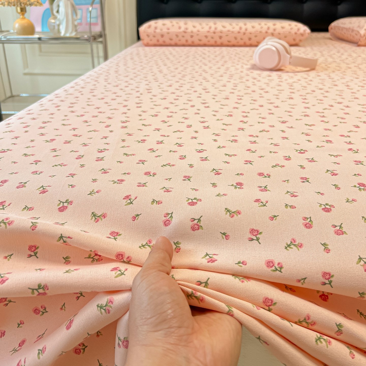 91家纺网 家纺一手货源 找家纺 欧妮家纺 2026新款老粗布床单凉席席子单床单 老粗布-花语