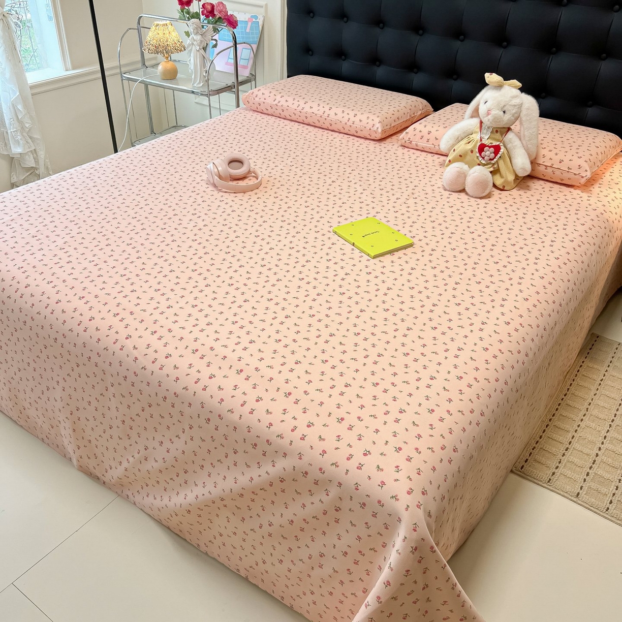 91家纺网 家纺一手货源 找家纺 欧妮家纺 2026新款老粗布床单凉席席子单床单 老粗布-花语